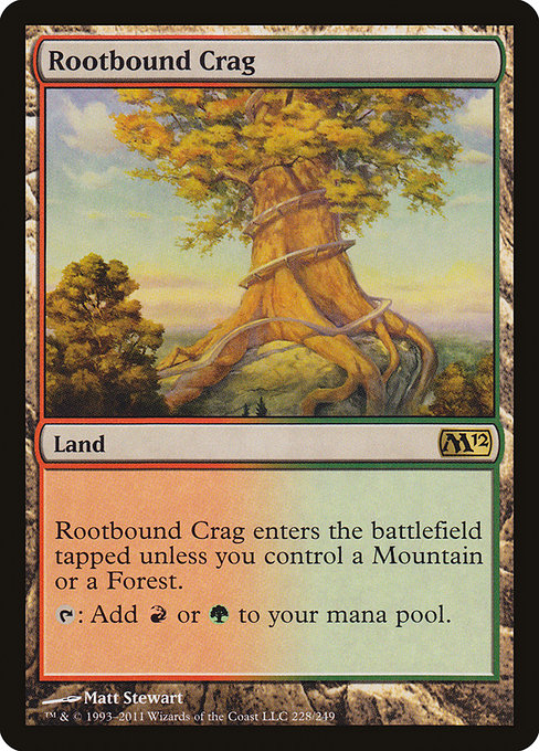 【EN】根縛りの岩山/Rootbound Crag [M12] 無R No.228