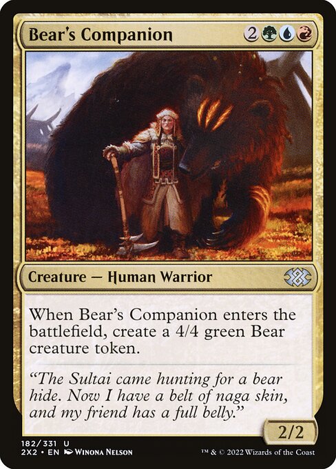 【EN】熊の仲間/Bear's Companion [2X2] 金U No.182