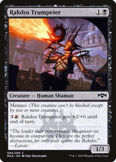 【Foil】【EN】ラクドスのラッパ吹き/Rakdos Trumpeter [RNA] 黒C No.84