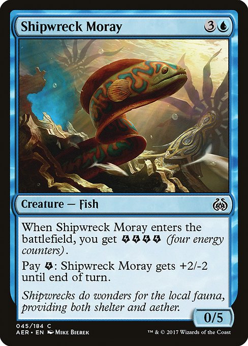 【Foil】【EN】難破船ウツボ/Shipwreck Moray [AER] 青C No.45