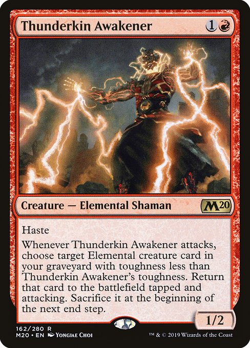 【EN】雷族の呼び覚まし/Thunderkin Awakener [M20] 赤R No.162