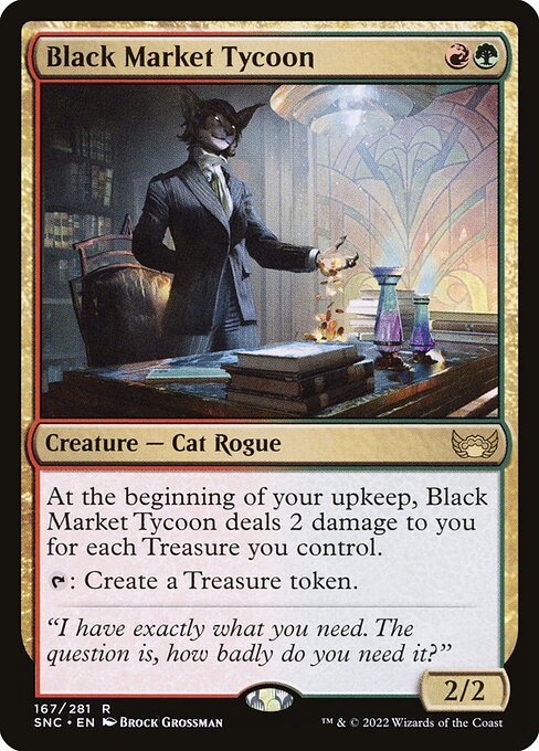【Foil】【EN】闇市場の巨頭/Black Market Tycoon [SNC] 金R No.167