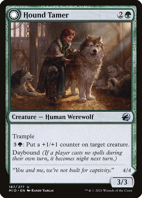 【Foil】【EN】Hound Tamer // Untamed Pup [MID] 混U No.187