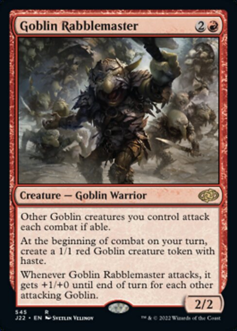 【EN】ゴブリンの熟練扇動者/Goblin Rabblemaster [J22] 赤R No.545