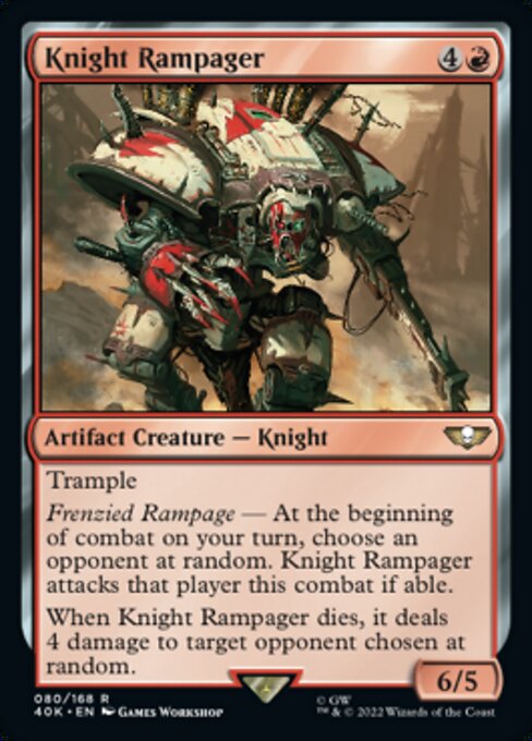 【Foil】【EN】Knight Rampager [40K] 茶R No.80★