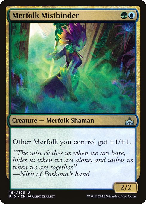 【Foil】【EN】マーフォークの霧縛り/Merfolk Mistbinder [RIX] 金U No.164