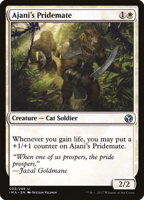 【Foil】【EN】アジャニの群れ仲間/Ajani's Pridemate [IMA] 白U No.5