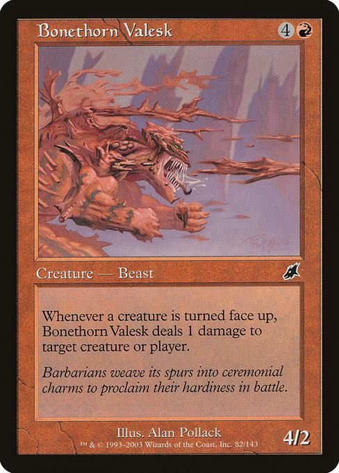 【Foil】【EN】骨茨のヴァレスク/Bonethorn Valesk [SCG] 赤C No.82
