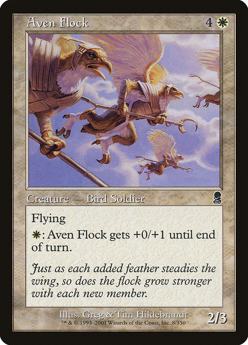 【EN】エイヴンの群れ/Aven Flock [ODY] 白C No.8