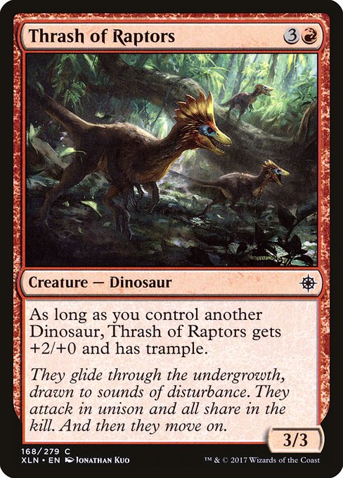【EN】猛竜の群れ/Thrash of Raptors [XLN] 赤C No.168