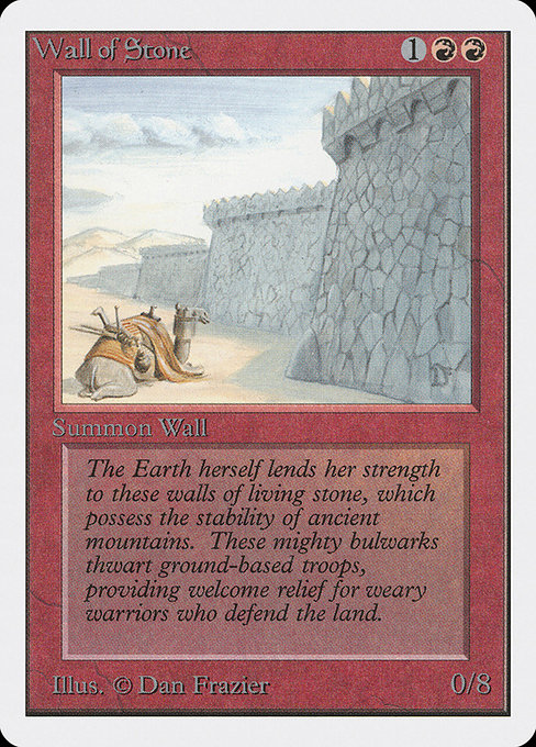 【EN】石の壁/Wall of Stone [2ED] 赤U No.183