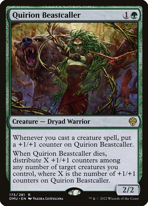 【EN】クウィリーオンの獣呼び/Quirion Beastcaller [DMU] 緑R No.175