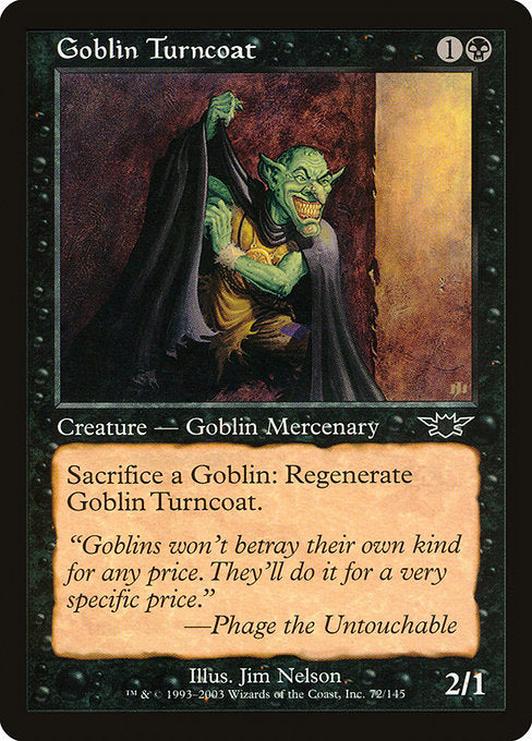 【Foil】【EN】ゴブリンの裏切り者/Goblin Turncoat [LGN] 黒C No.72