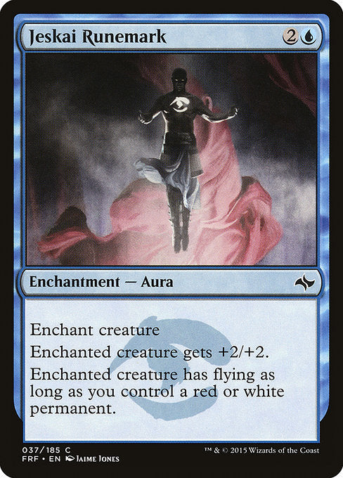 【Foil】【EN】ジェスカイの呪印/Jeskai Runemark [FRF] 青C No.37