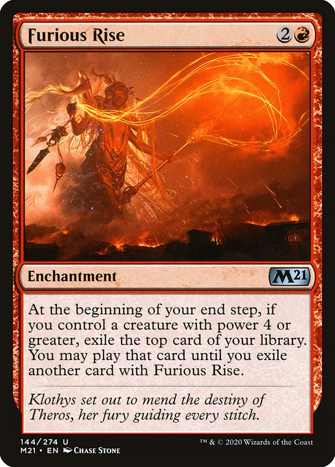 【Foil】【EN】猛然たる顕現/Furious Rise [M21] 赤U No.144