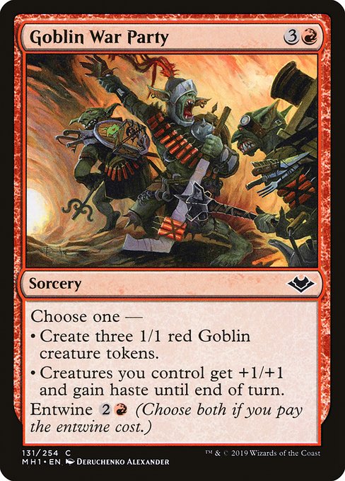 【EN】ゴブリンの戦闘隊/Goblin War Party [MH1] 赤C No.131