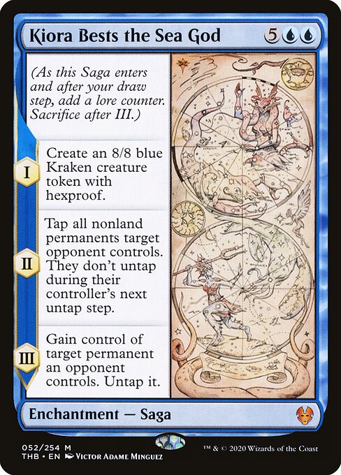 【Foil】【EN】キオーラ、海神を打ち倒す/Kiora Bests the Sea God [THB] 青M No.52