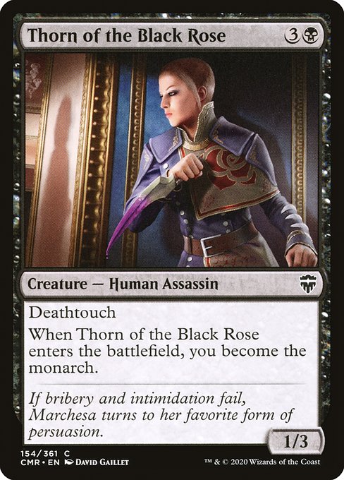 【Foil】【EN】黒薔薇の棘/Thorn of the Black Rose [CMR] 黒C No.154