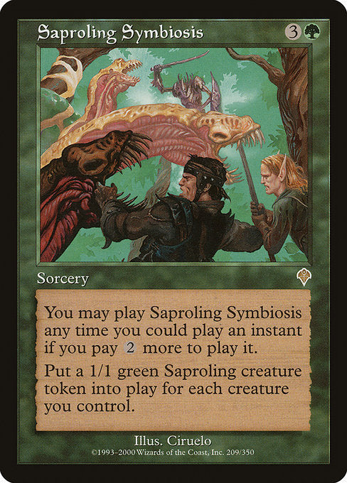 【Foil】【EN】菌獣の共生/Saproling Symbiosis [INV] 緑R No.209