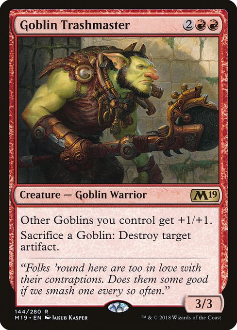 【Foil】【EN】ゴブリンの損壊名手/Goblin Trashmaster [M19] 赤R No.144