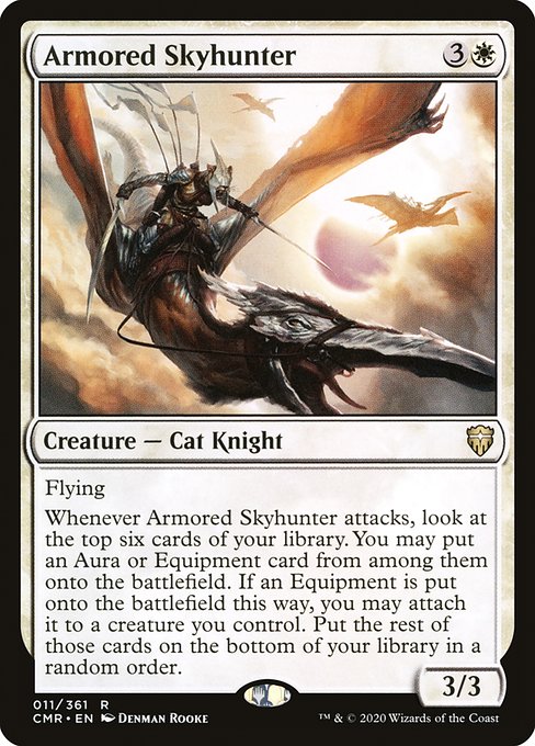 【Foil】【EN】鎧の空狩人/Armored Skyhunter [CMR] 白R No.11