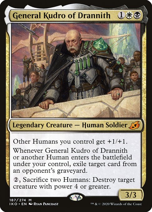 【Foil】【EN】ドラニスのクードロ将軍/General Kudro of Drannith [IKO] 金M No.187