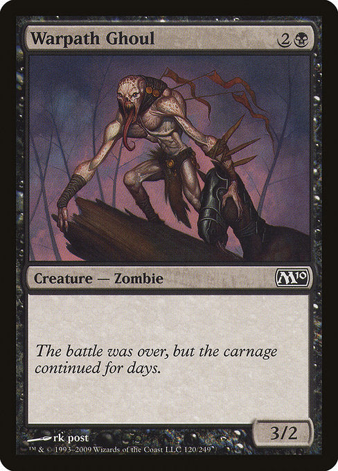 【Foil】【EN】出征路のグール/Warpath Ghoul [M10] 黒C No.120