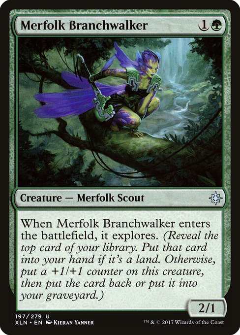 【Foil】【EN】マーフォークの枝渡り/Merfolk Branchwalker [XLN] 緑U No.197