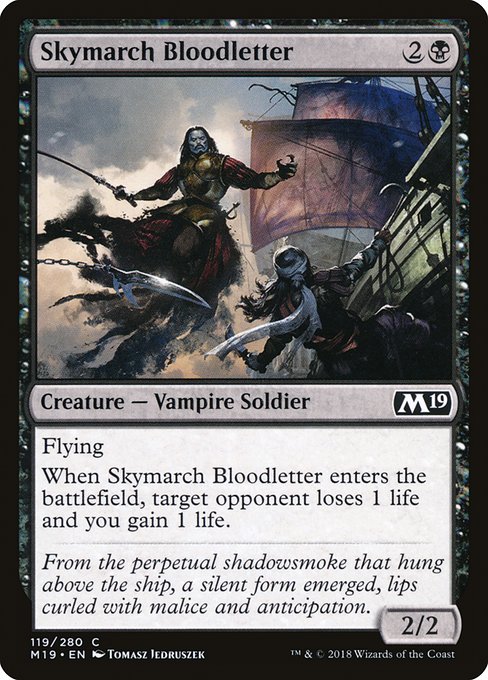 【Foil】【EN】流血の空渡り/Skymarch Bloodletter [M19] 黒C No.119