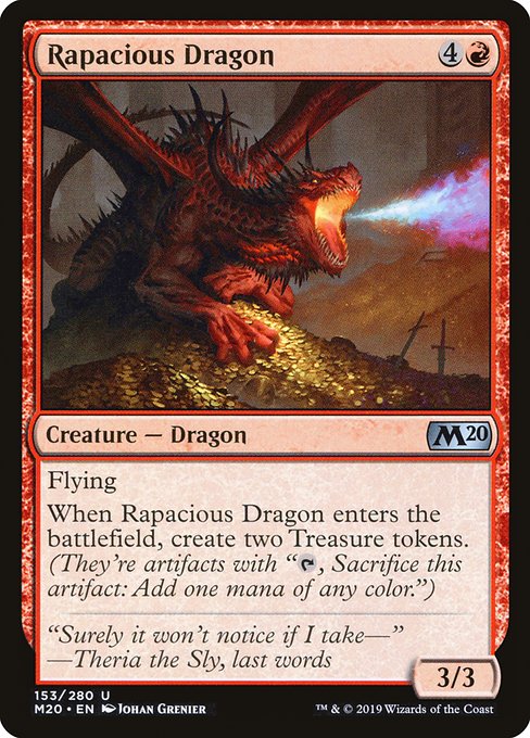 【EN】多欲なドラゴン/Rapacious Dragon [M20] 赤U No.153