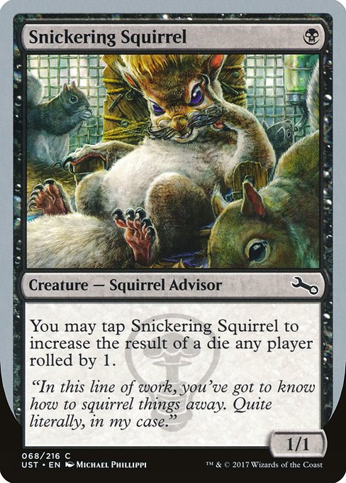 【Foil】【EN】Snickering Squirrel [UST] 黒C No.68