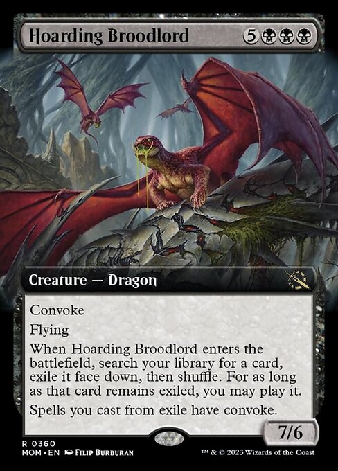 【Foil】【EN】溜め込む親玉/Hoarding Broodlord [MOM] 黒R No.360