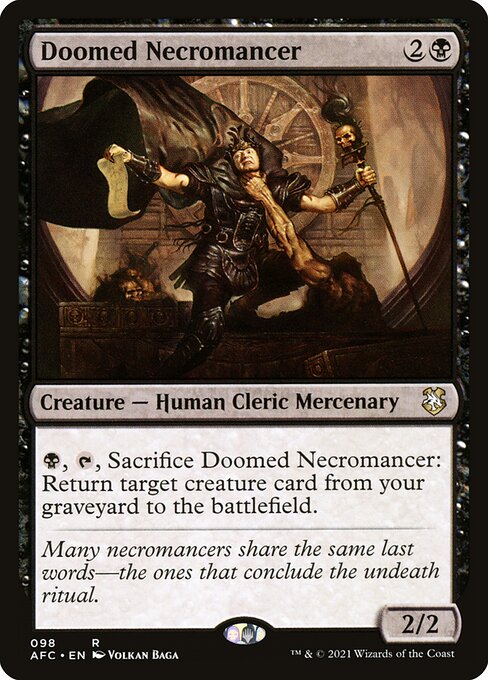 【EN】宿命のネクロマンサー/Doomed Necromancer [AFC] 黒R No.98