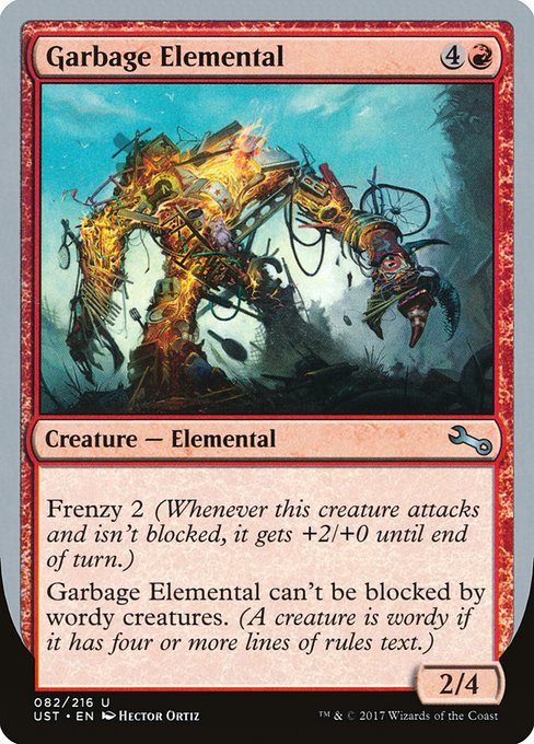 【Foil】【EN】Garbage Elemental [UST] 赤U No.82a