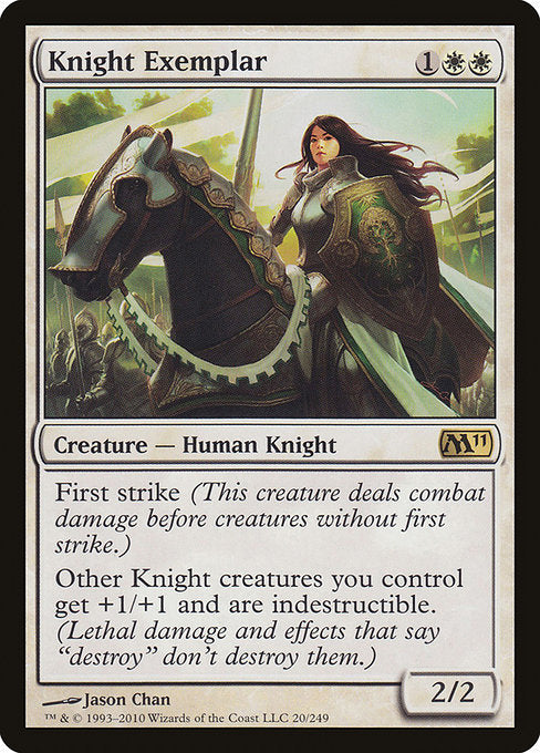 【Foil】【EN】模範の騎士/Knight Exemplar [M11] 白R No.20