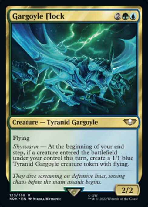 【Foil】【EN】Gargoyle Flock [40K] 金R No.123★