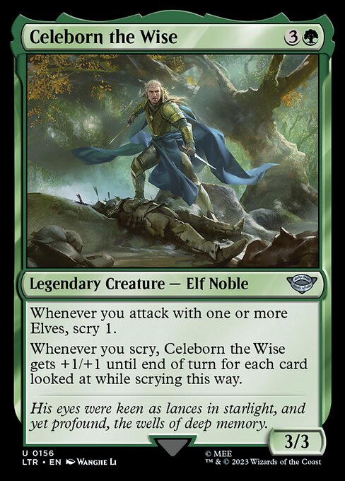 【Foil】【EN】賢者ケレボルン/Celeborn the Wise [LTR] 緑U No.156
