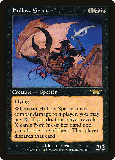 【Foil】【EN】虚ろの死霊/Hollow Specter [LGN] 黒R No.75