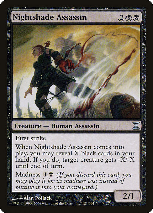 【Foil】【EN】ベラドンナの暗殺者/Nightshade Assassin [TSP] 黒U No.121