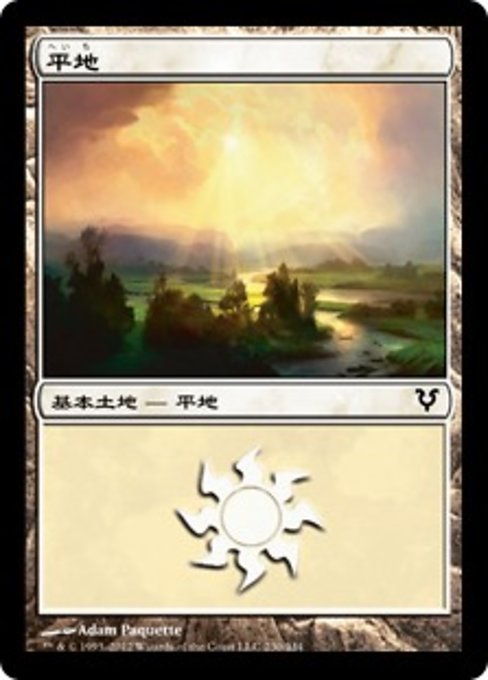 【Foil】【JP】平地/Plains [AVR] 無C No.230