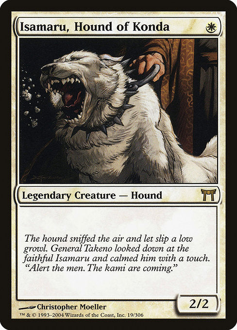 【Foil】【EN】今田家の猟犬、勇丸/Isamaru, Hound of Konda [CHK] 白R No.19
