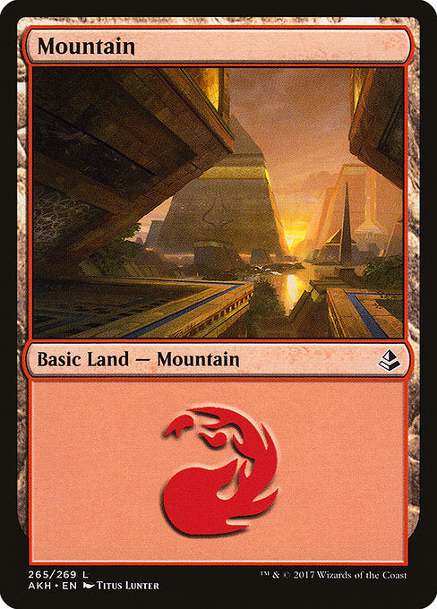 【Foil】【EN】山/Mountain [AKH] 無C No.265