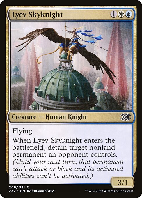 【Foil】【EN】リーヴの空騎士/Lyev Skyknight [2X2] 金C No.246