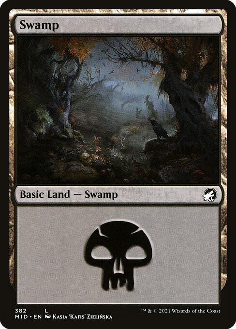 【Foil】【EN】沼/Swamp [MID] 無C No.382