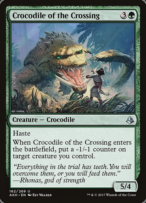 【EN】横断地のクロコダイル/Crocodile of the Crossing [AKH] 緑U No.162