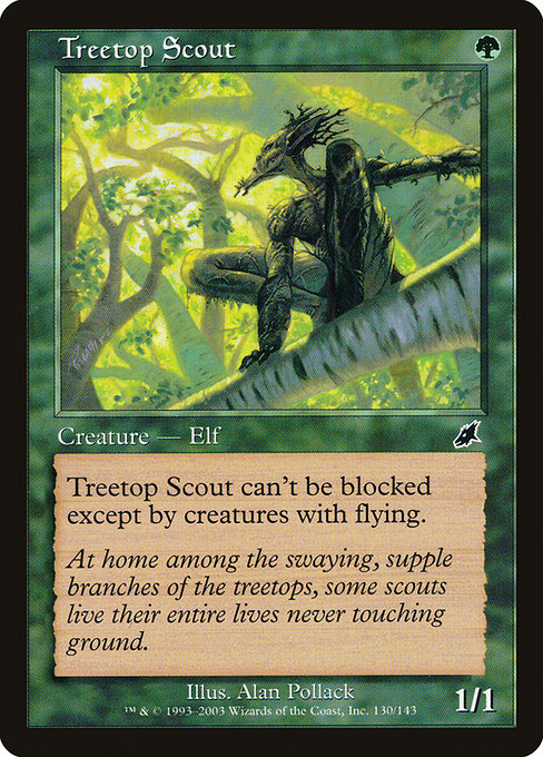 【Foil】【EN】樹上の斥候/Treetop Scout [SCG] 緑C No.130