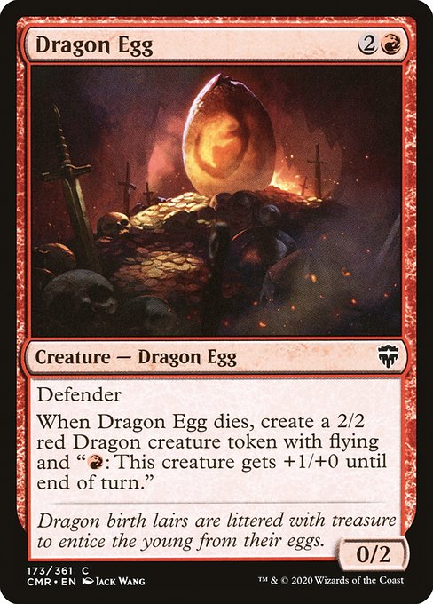 【Foil】【EN】ドラゴンの卵/Dragon Egg [CMR] 赤C No.173