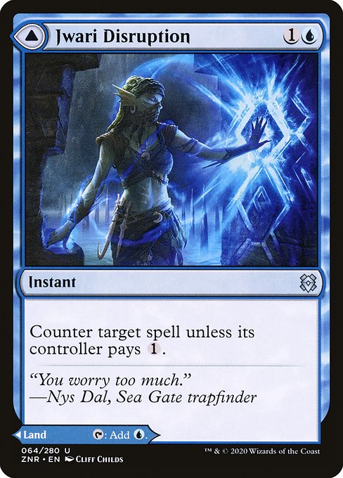 【Foil】【EN】Jwari Disruption // Jwari Ruins [ZNR] 混U No.64