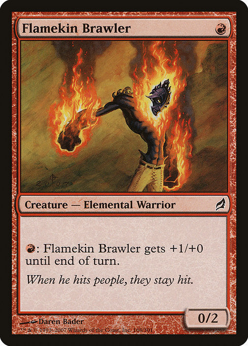 【EN】炎族の喧嘩屋/Flamekin Brawler [LRW] 赤C No.166