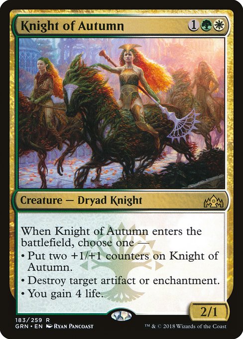 【EN】秋の騎士/Knight of Autumn [GRN] 金R No.183